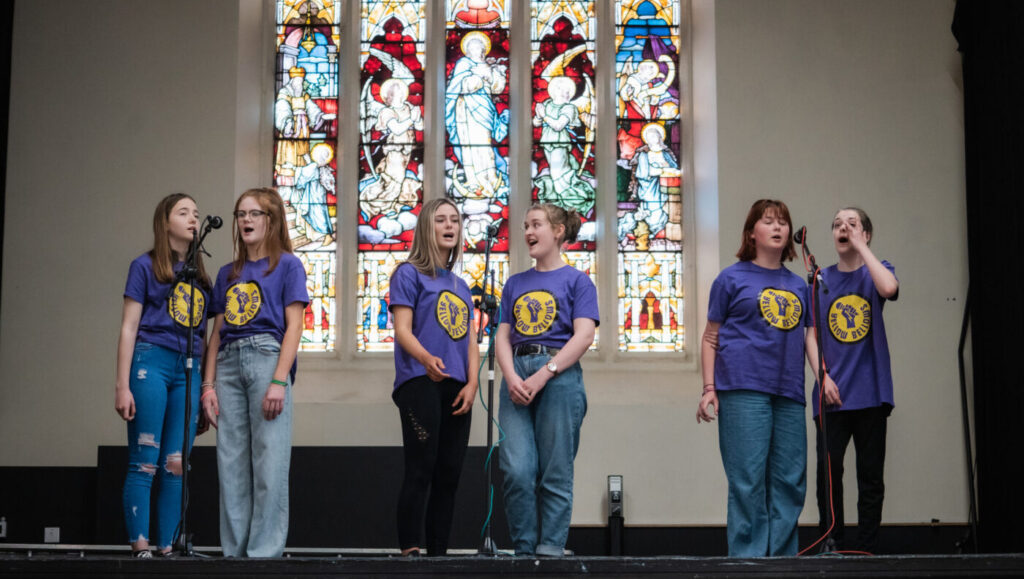 Children singing