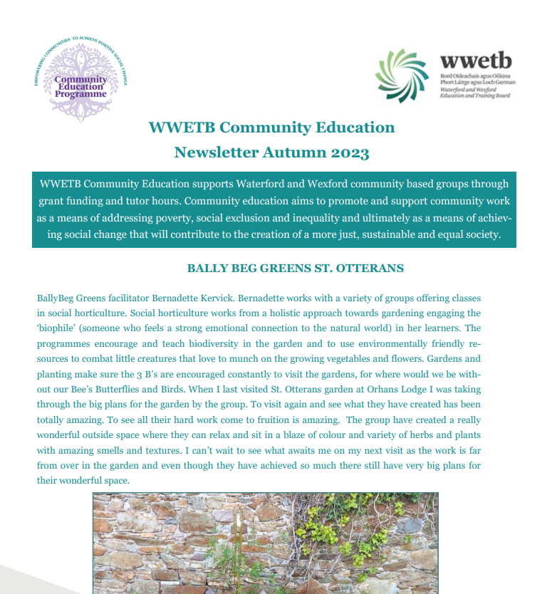 Community Education Autumn 2023 Newsletter 