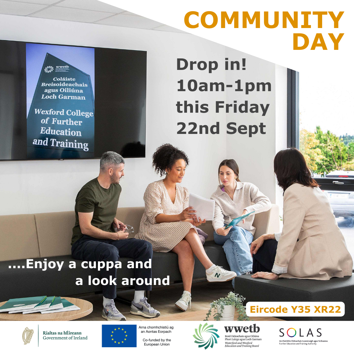 Community Day Invitation at our New Wexford College of Further Education and Training