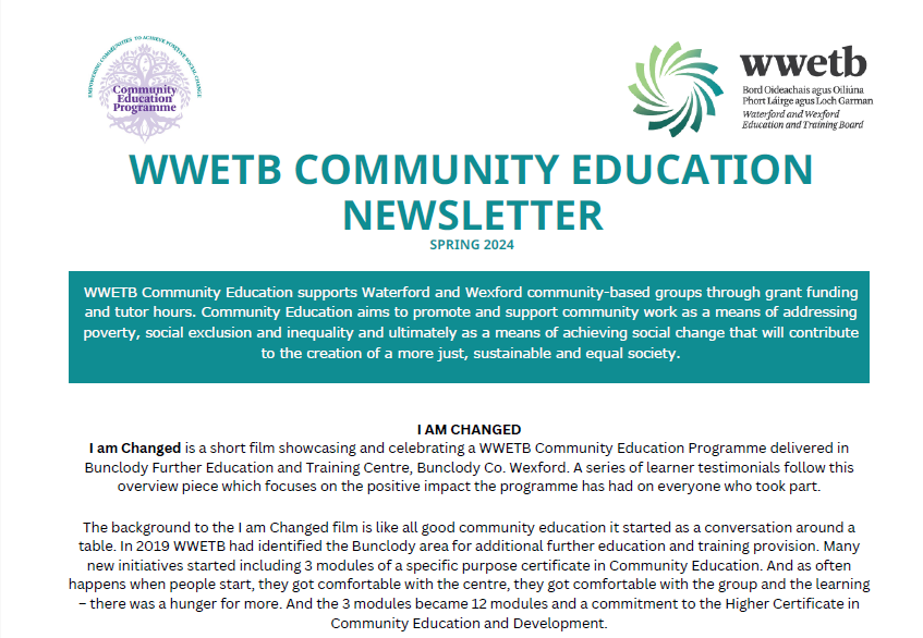 Community Education Spring 2024 Newsletter